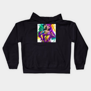 Mardi Gras '23 party into the night Kids Hoodie